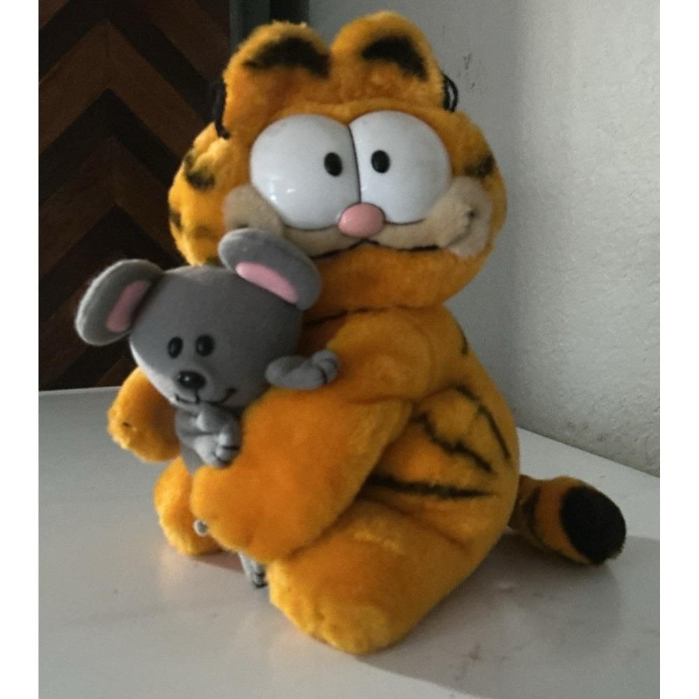 Vintage 1981 Garfield 10" Squeak Mouse Stuffed Animal Plush Excellent Condition